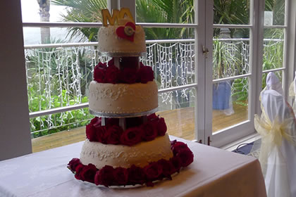 3-Tier Pillar Wedding Cake