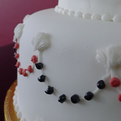 Black & Red Wedding Cake
