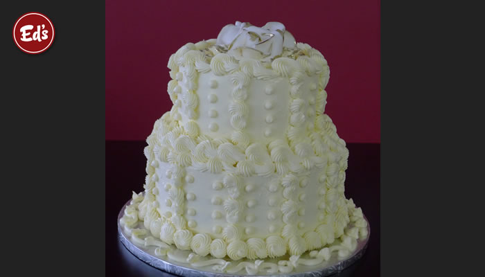 White Roses Wedding Cake