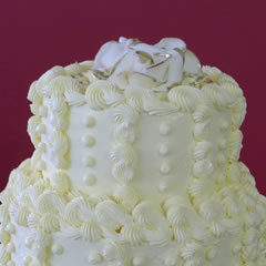 White Roses Wedding Cake